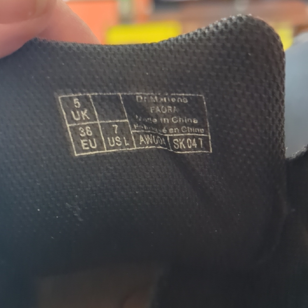 Dr Martens Faora Womens 7 Black Combat Boots - Picture 2 of 10